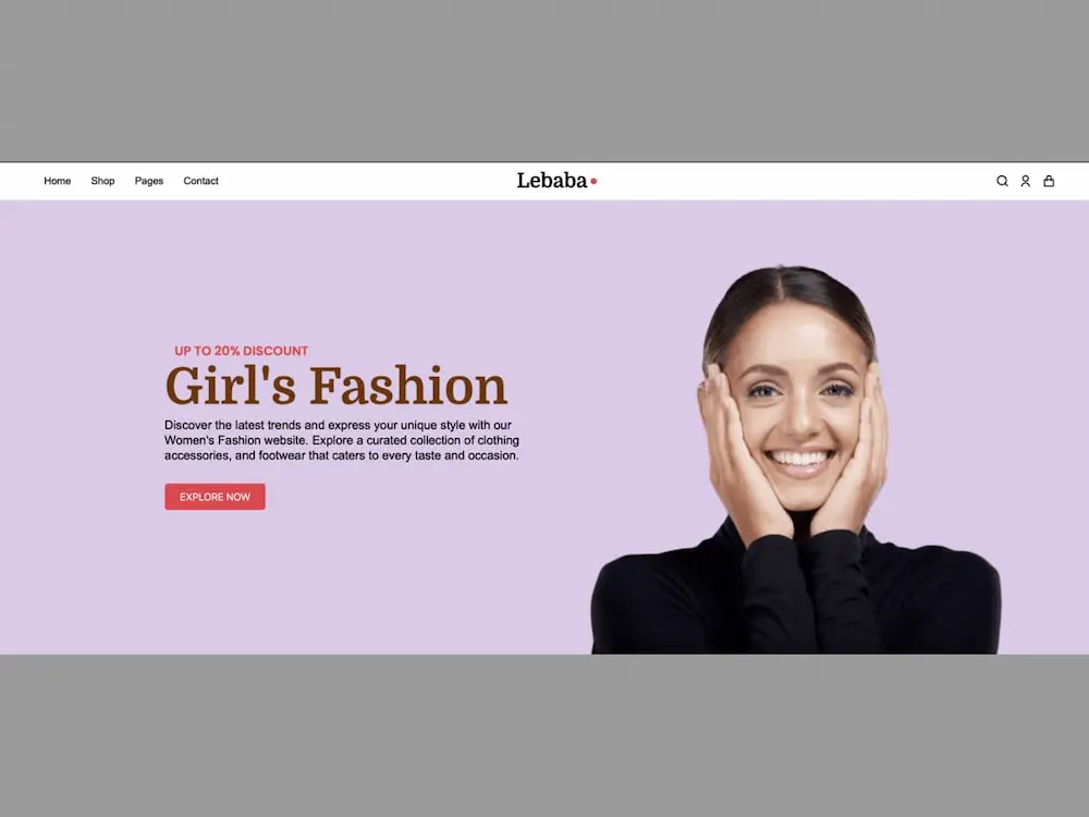 Lebaba Landing Page