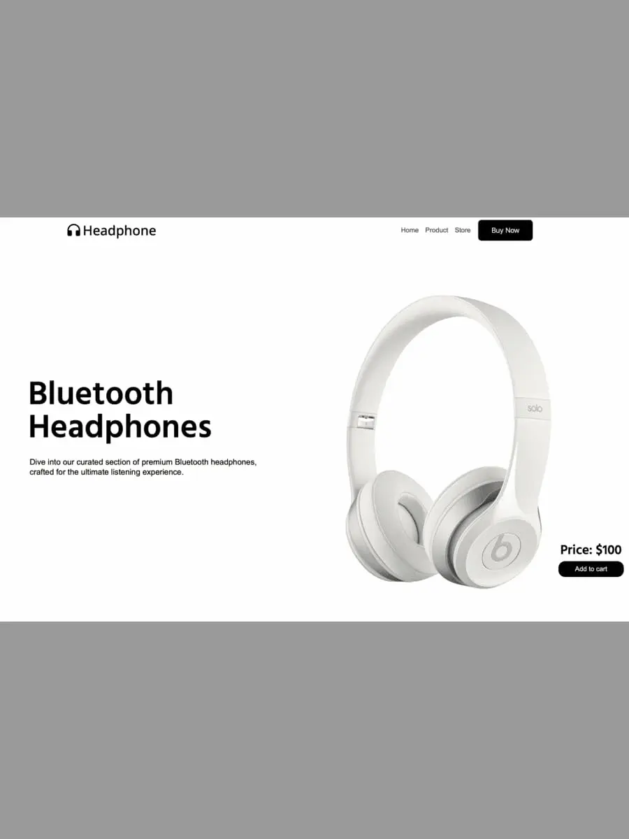 Headphone  Landing Page